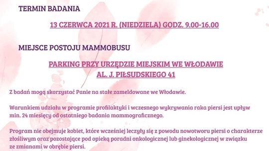 Bezpłatna mammografia dla mieszkanek Włodawy