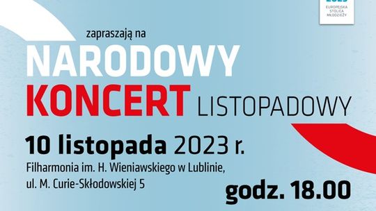 Narodowy Koncert Listopadowy z udziałem młodych artystów