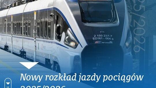 Nowy rozkład jazdy pociągów 2025/2026 w woj. lubelskim