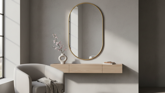 Półowalne Lustro: Delikatność i Nowoczesność w Jednym