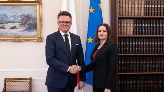 Spotkanie Marszałka Sejmu z Przewodniczącą Zjednoczonego Gabinetu Przejściowego Białorusi