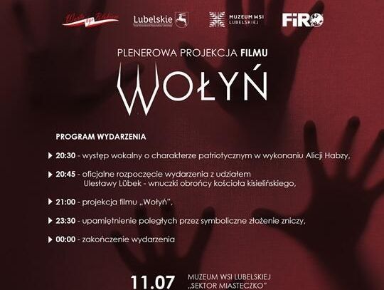 11 lipca Lublin odda hołd ofiarom Wołynia. W skansenie pokaz filmu „Wołyń”