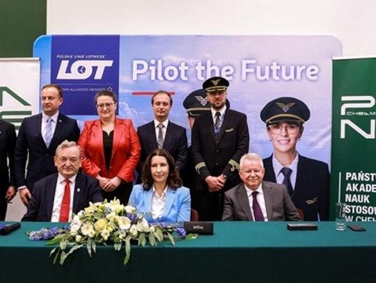 Inauguracja współpracy PLL LOT z Państwową Akademią Nauk Stosowanych w Chełmie.