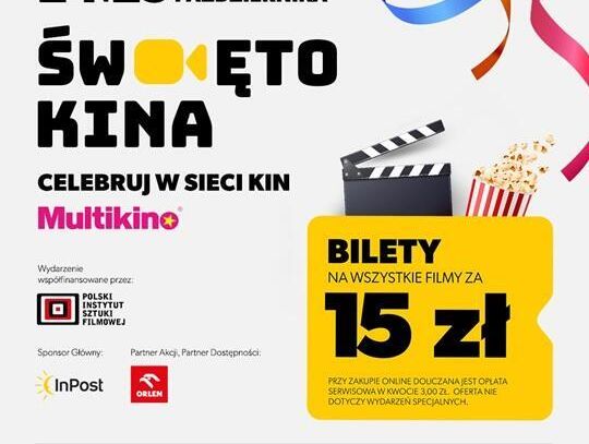 Kino za 15 zł przez cały weekend! Święto Kina wraca z hitami i przedpremierami