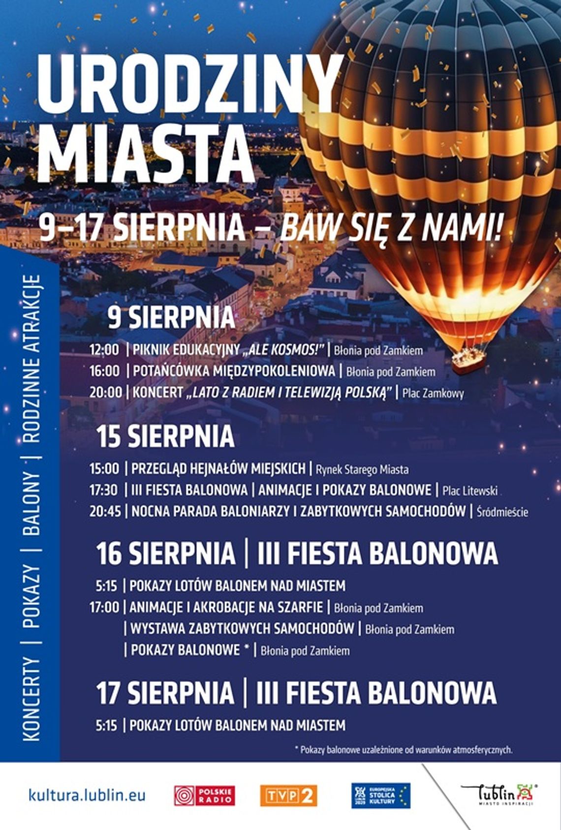 708. Urodziny Miasta z koncertem gwiazd i pod hasłem „Baw się z nami!”