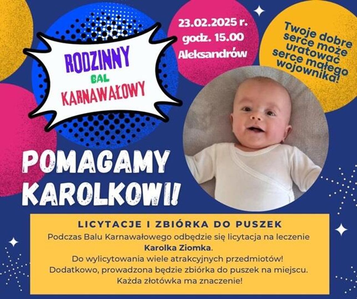 Aleksandrów zaprasza na Bal Charytatywny dla Karolka