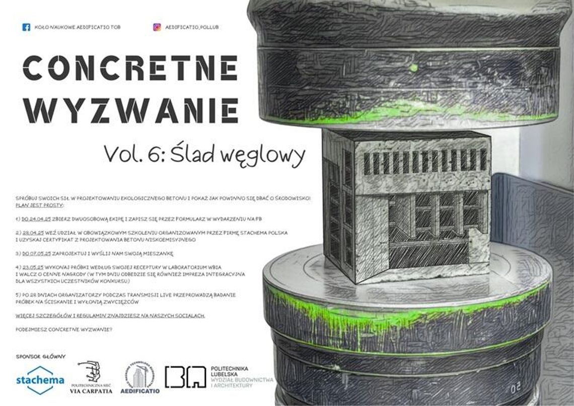 Beton wytrzymały i ekologiczny? Studenci zmierzą się z "Concretnym wyzwaniem" Beton wytrzymały i ekologiczny? Studenci zmierzą się z "Concretnym wyzwaniem"