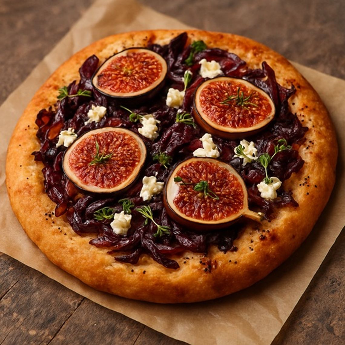 Cebularz z twistem – nowy kulinarny hit z Lublina! Sprawdź przepis na cebularz z kozim serem, figą i tymiankiem