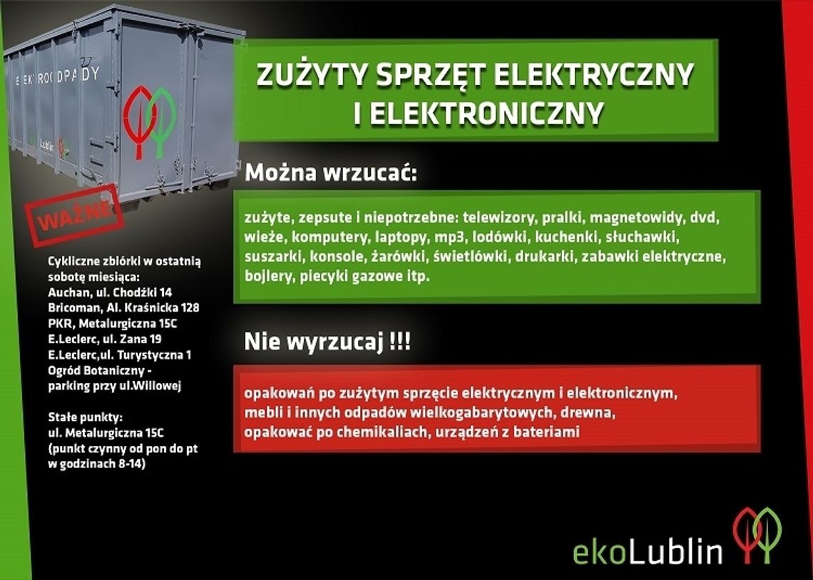 Ekozbiórka zużytych baterii w Lublinie