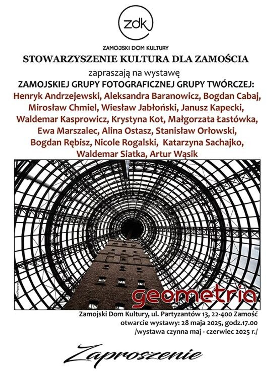 „GEOMETRIA”- wystawa Zamojskiej Grupy Fotograficznej Grupy Twórczej