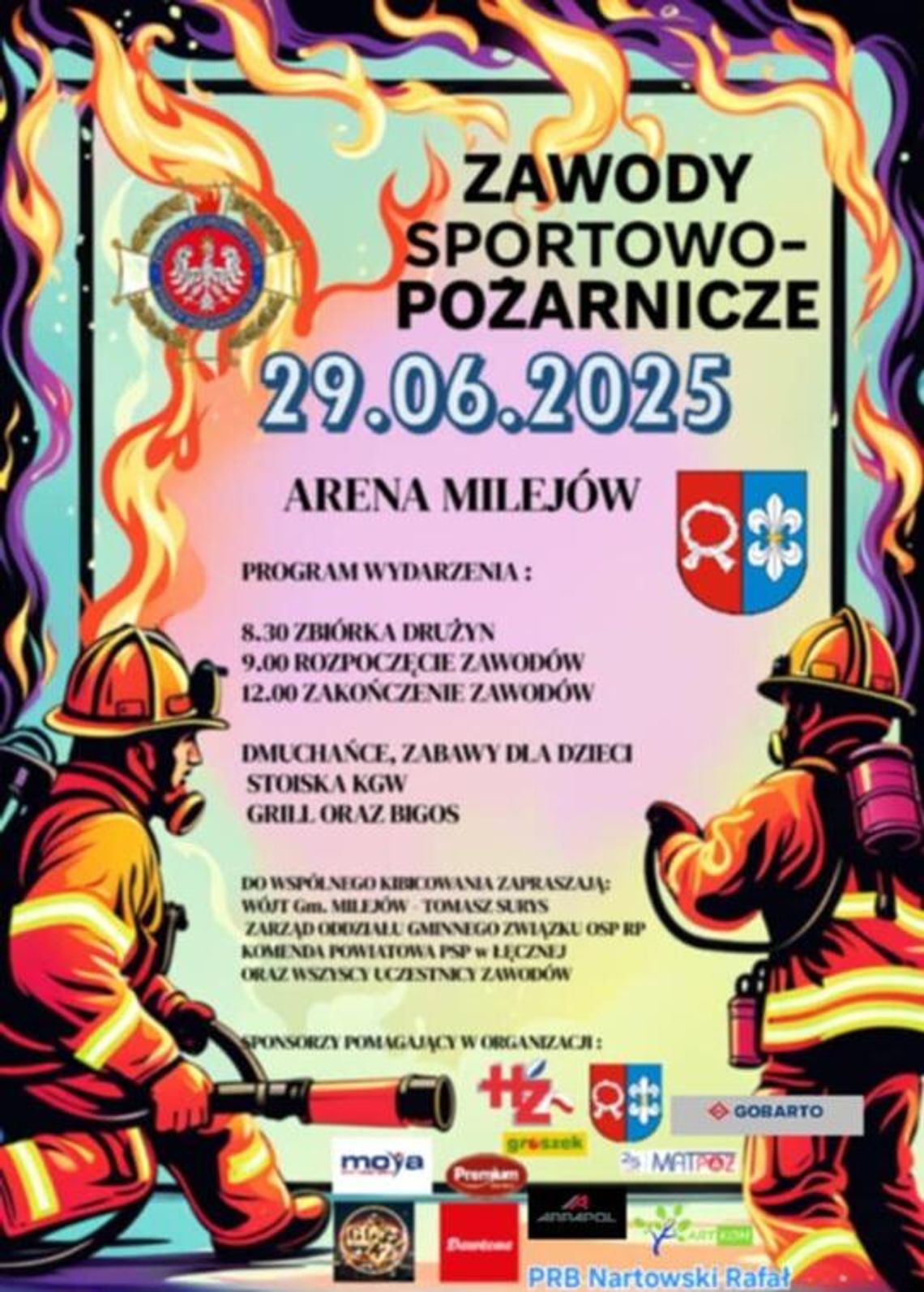 Gmina Milejów zaprasza na zawody sportowo-pożarnicze