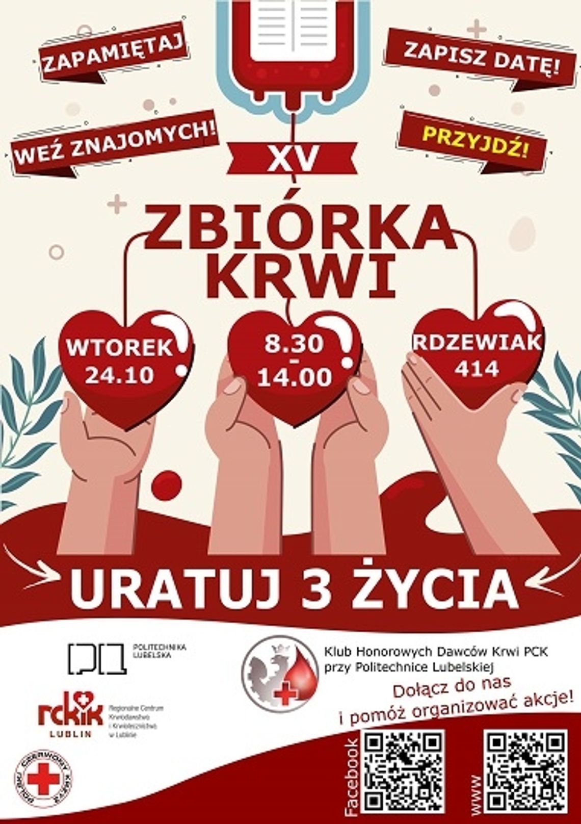 Jutro zbiórka krwi na Politechnice Lubelskiej. Trzecia w tym roku