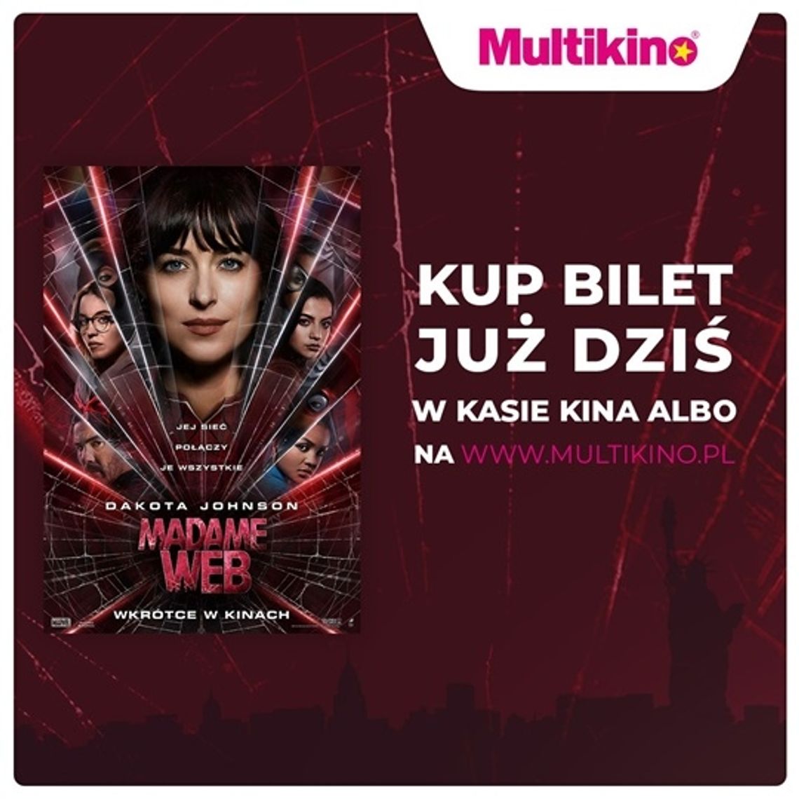 Już dziś kupisz w Multikinie bilety na film „Madame Web”.