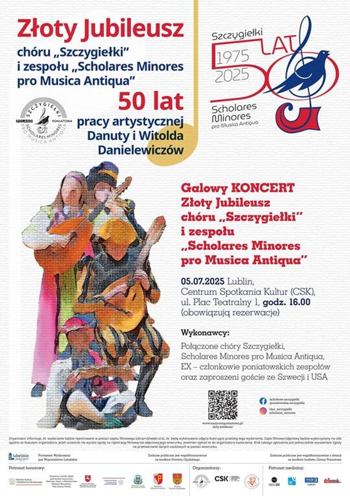 Koncert Galowy Złotego Jubileuszu chóru Szczygiełki i zespołu Scholares Minores