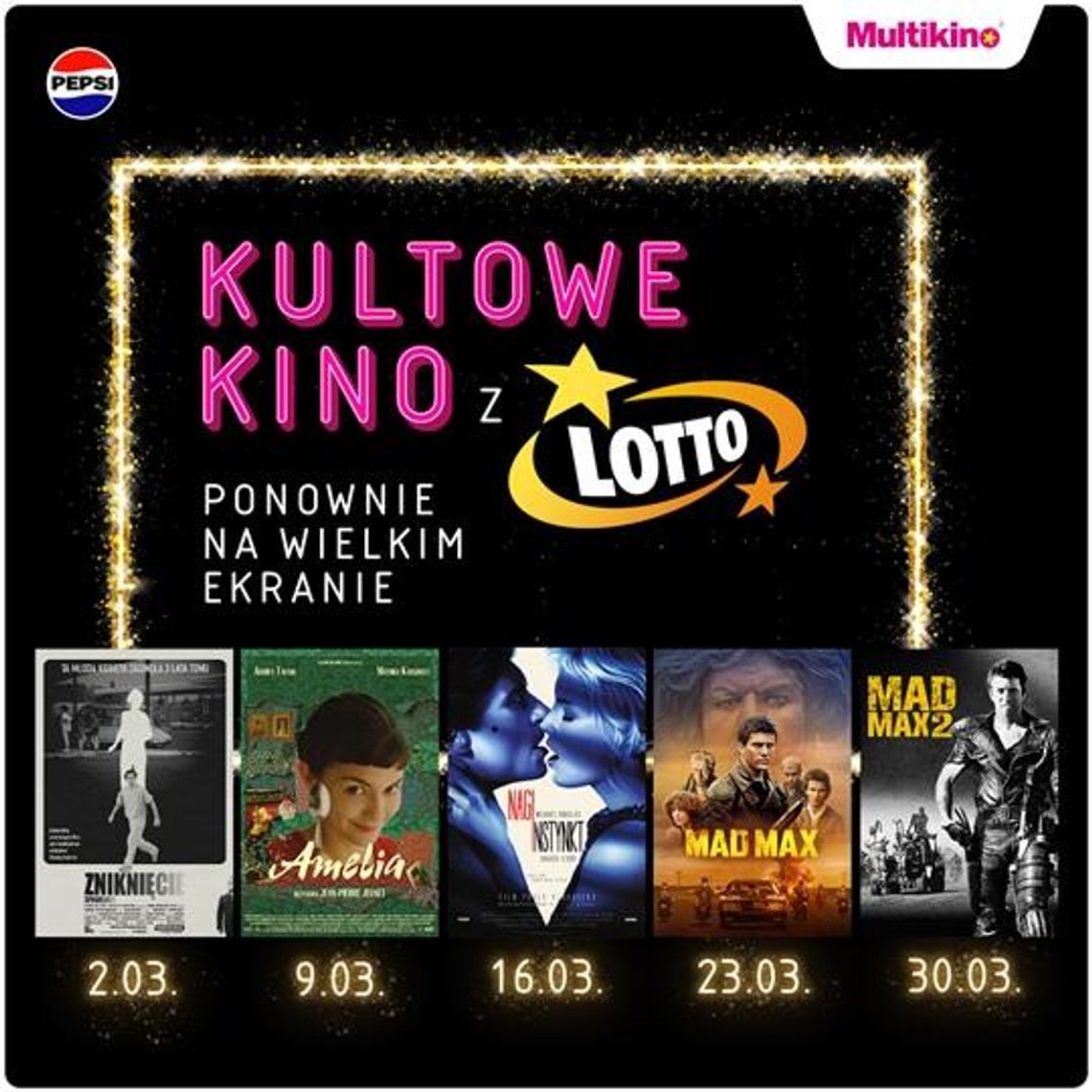 Kultowe klasyki wracają na wielki ekran. Multikino zaprasza na marcowy cykl „Kultowe Kino z Lotto”
