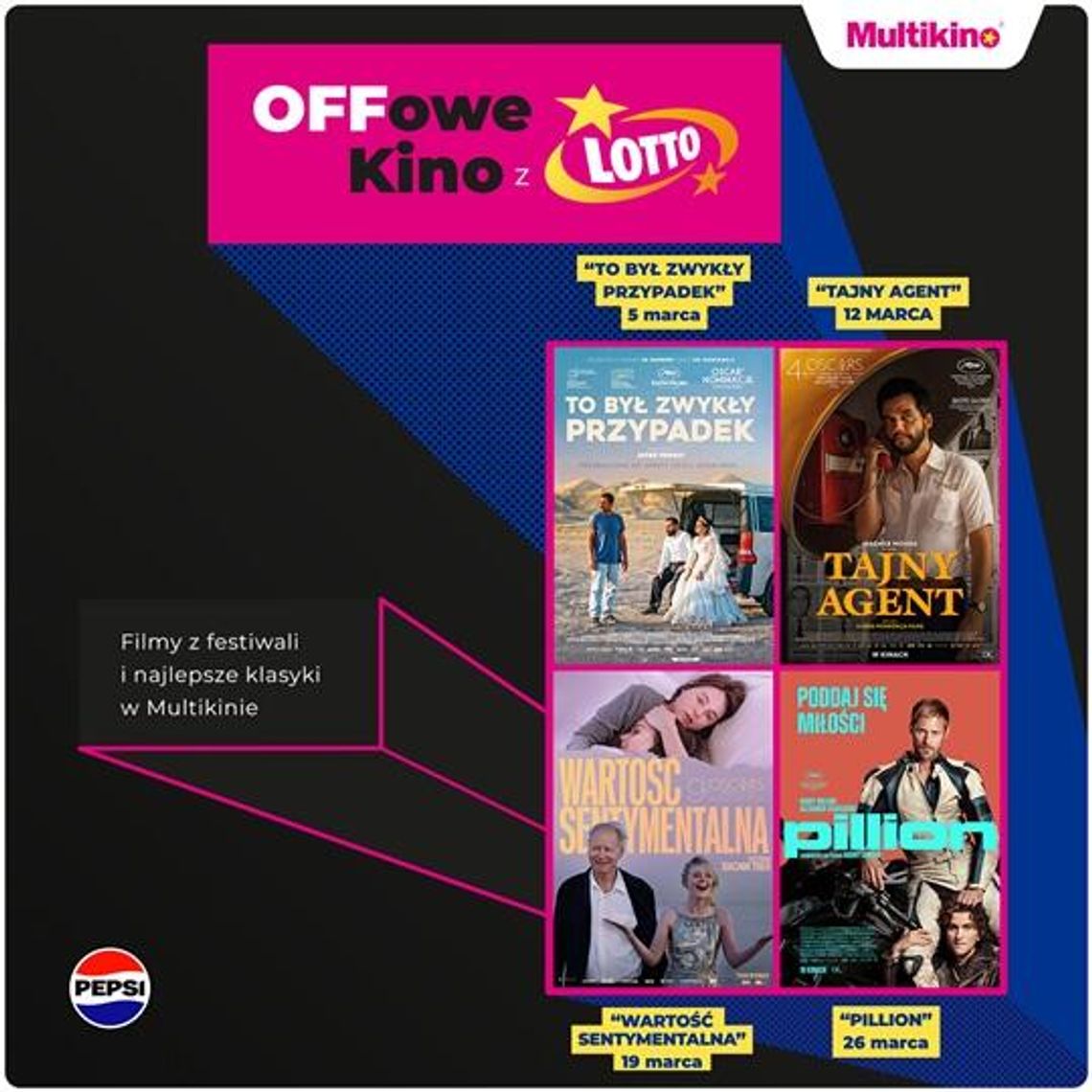 Marcowe „OFFowe Kino z Lotto” w Multikinie. Cztery odważne filmy w repertuarze Marcowe „OFFowe Kino z Lotto” w Multikinie. Cztery odważne filmy w repertuarze