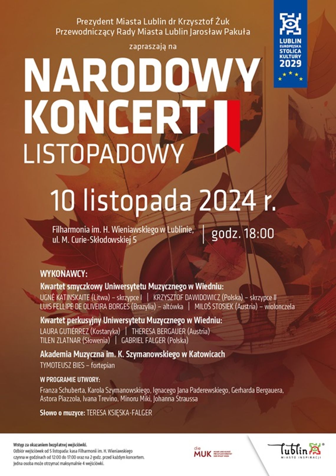 Narodowy Koncert Listopadowy – międzynarodowa uczta muzyczna w Lublinie