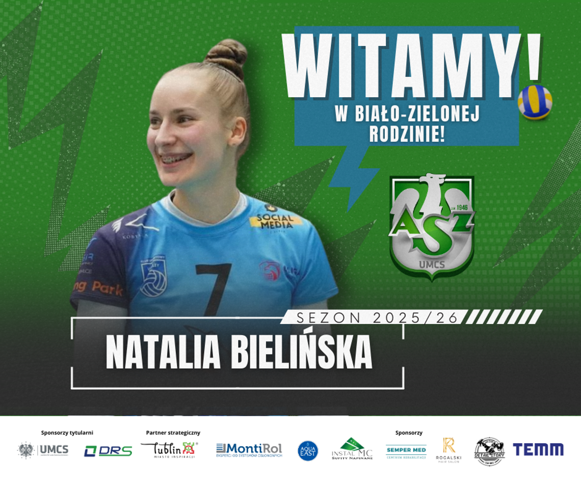 Natalia Bielińska kolejnym wzmocnieniem DRS AZS UMCS Lublin Natalia Bielińska kolejnym wzmocnieniem DRS AZS UMCS Lublin