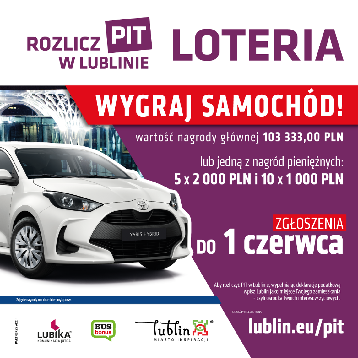 Ostatni moment na udział w loterii „Rozlicz PIT w Lublinie”