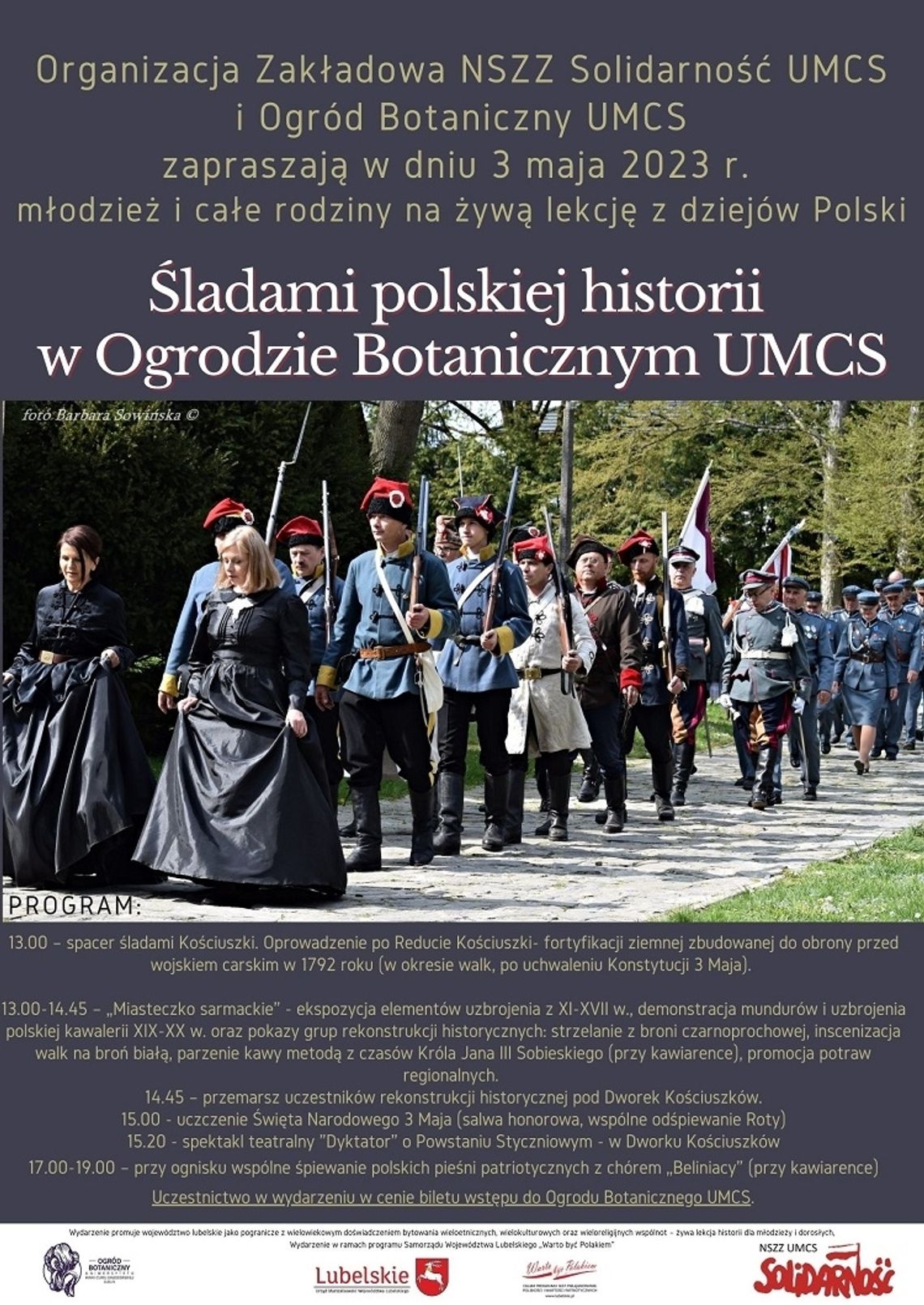 Śladami polskiej historii w Ogrodzie Botanicznym UMCS - 3.05.