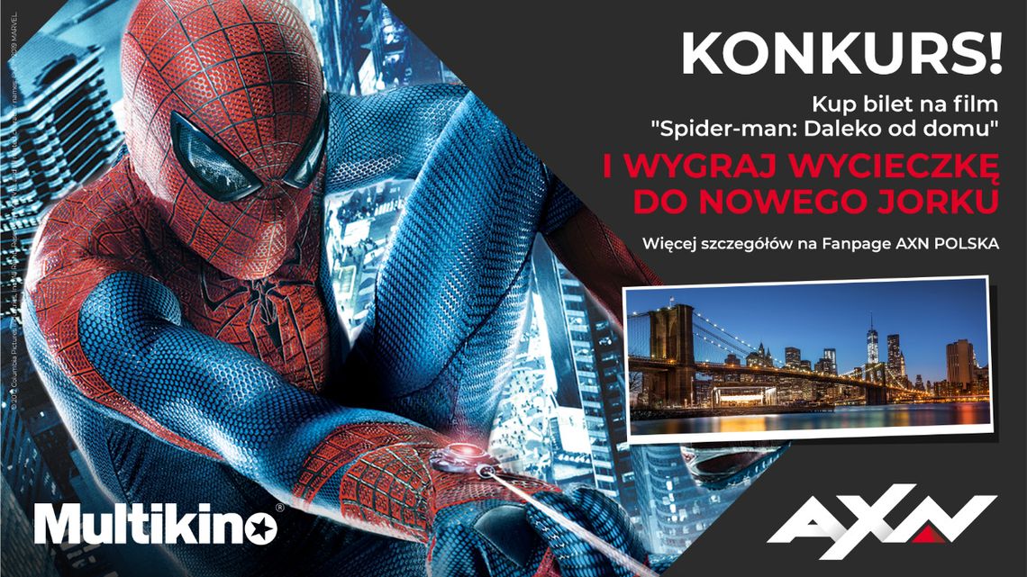 Śladami Spider-Mana - wygraj wycieczkę do Nowego Jorku  w konkursie Multikina i AXN 