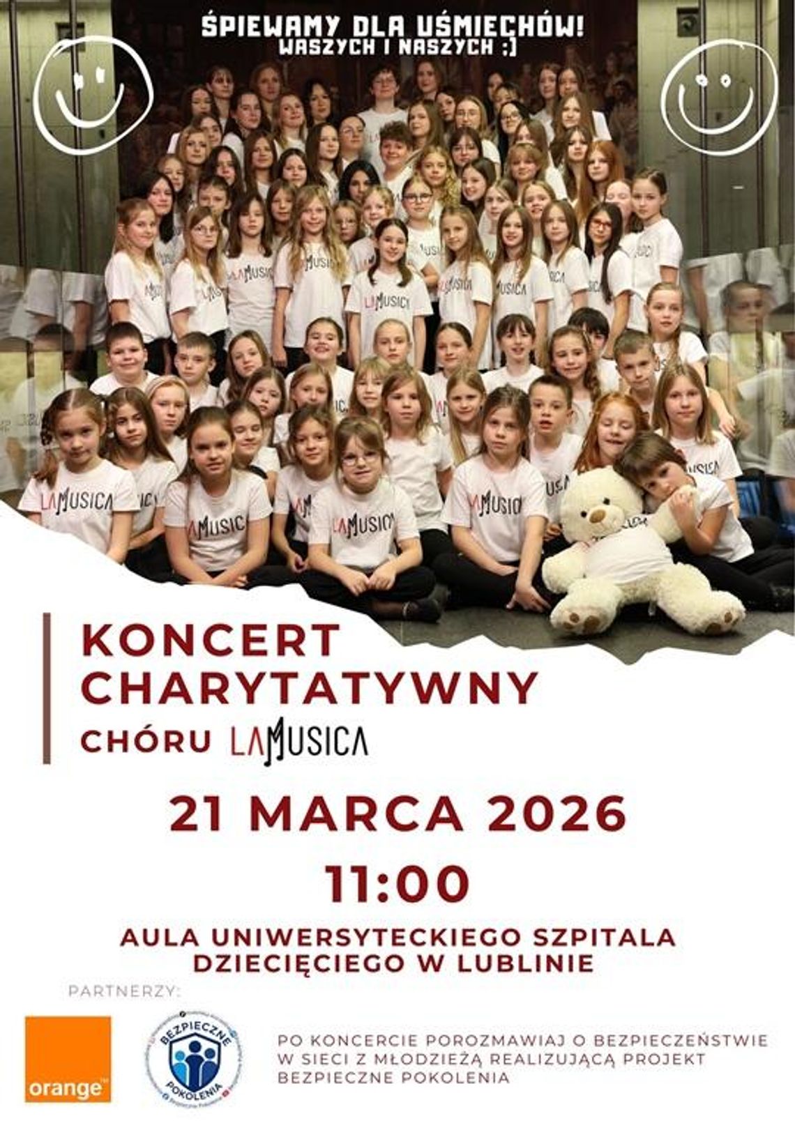 „Śpiewamy dla uśmiechów”. Wyjątkowy koncert charytatywny w Lublinie już 21 marca