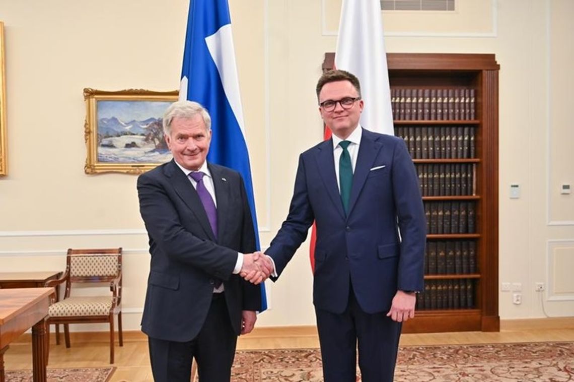 Spotkanie Marszałka Sejmu Szymona Hołowni z Prezydentem Finlandii