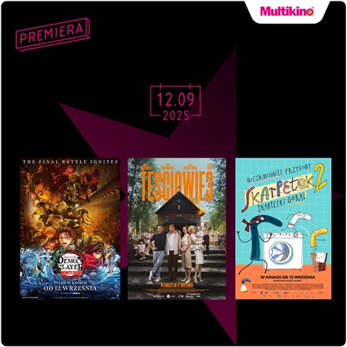 Trzy świeże hity na ekranach Multikina: „Teściowie 3”, „Demon Slayer” i „Skarpetki 2”