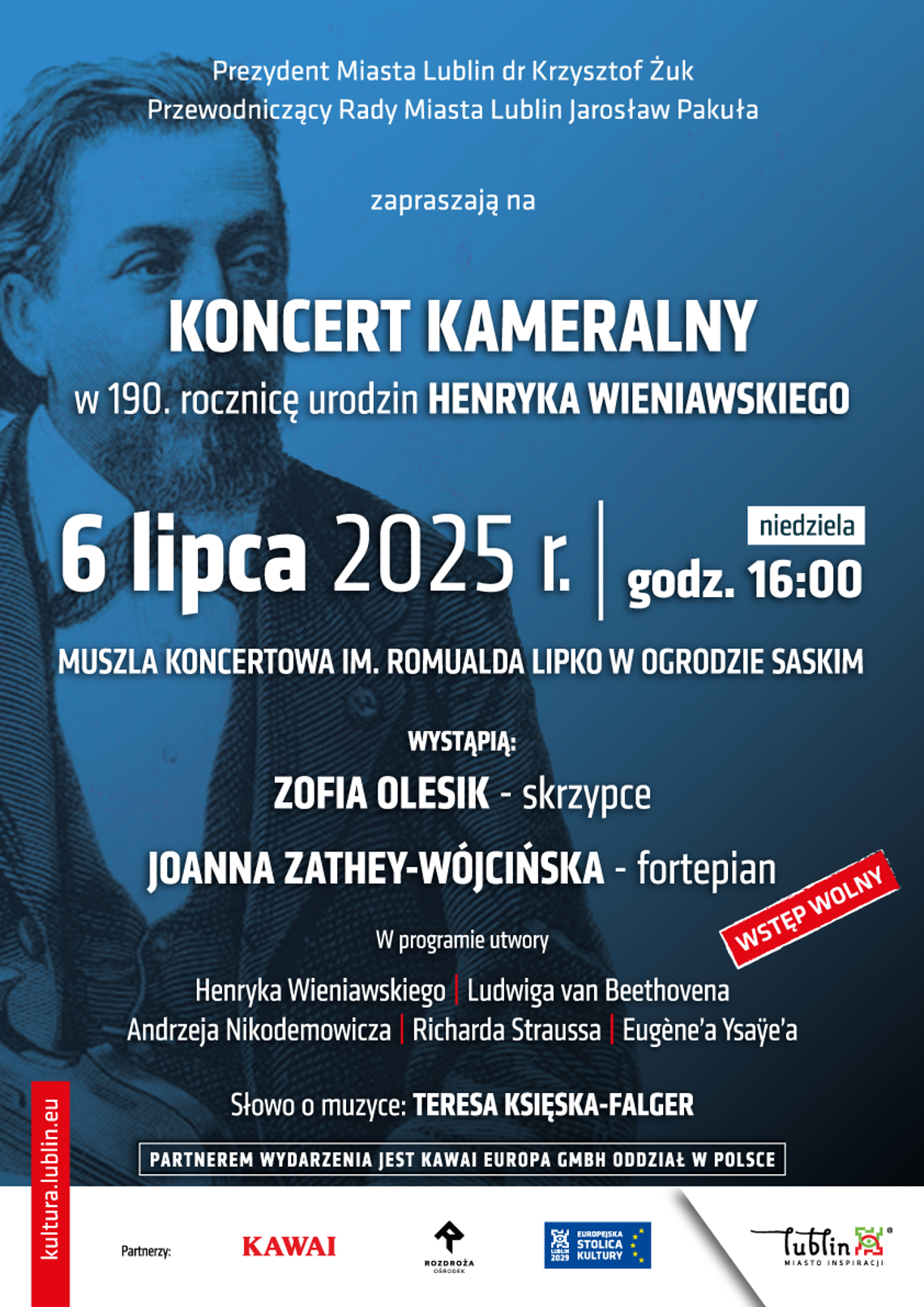 „Urodziny Henryka Wieniawskiego”, czyli muzyka klasyczna w otoczeniu Ogrodu Saskiego