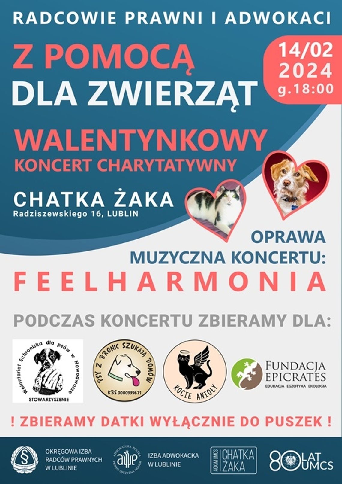 Walentynkowy Koncert Charytatywny w Chatce Żaka.