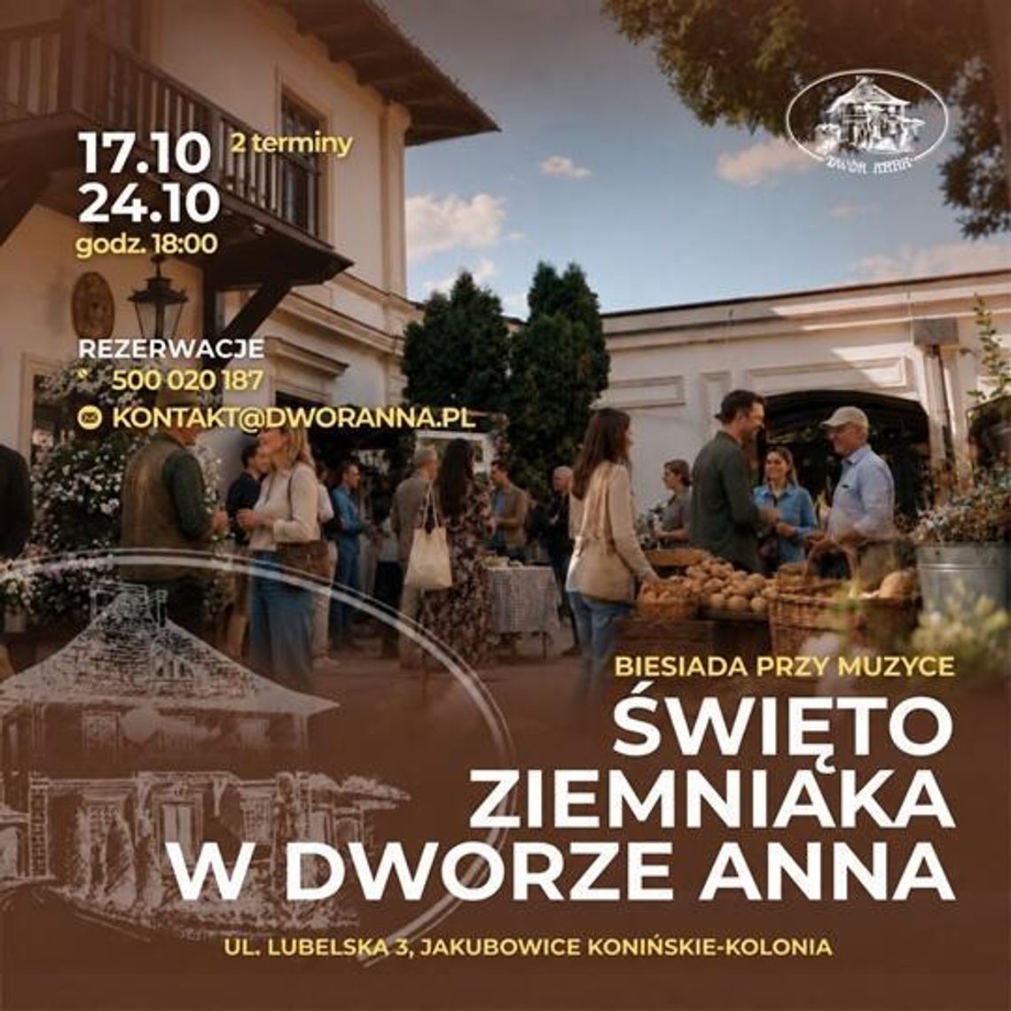 Ziemniak ma swoje święto! Dwór Anna zaprasza na dwie jesienne biesiady Ziemniak ma swoje święto! Dwór Anna zaprasza na dwie jesienne biesiady